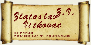 Zlatoslav Vitkovac vizit kartica